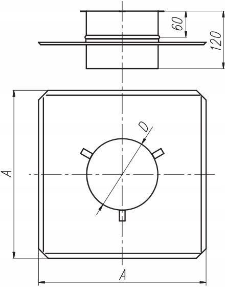 Spiroflex D62 System kominkowy Spiroflex Płyta Dachowa Na Komin Daszek 160 Stal ...
