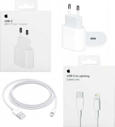 Apple Ładowarka Do Iphone Oryginalna Kostka +Kabel