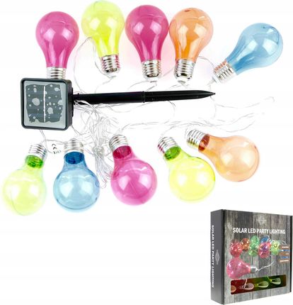 Lampki Ogrodowe Żarówki Solar Łańcuch Led Girlanda