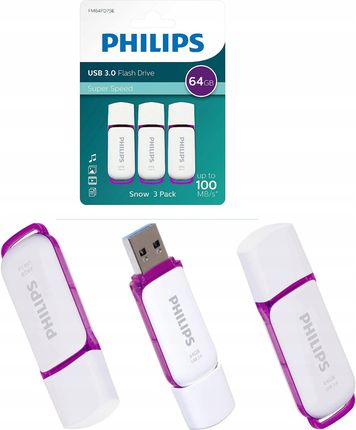 Philips 3 x 64 GB Usb 3.0 (FM64)