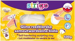 Zdjęcie Glina rzeźbiarska STRIGO samoutwardzalna, biała, 500g - Żarów