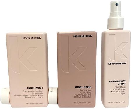 Kevin Murphy Angel Zestaw Do Włosów Cienkich I Farbowanych Szampon 250Ml + Odżywka 250Ml + Spray 150Ml