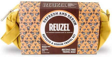 Reuzel Duo Travel Kit Refresh&Serum Beard Zestaw Do Pielęgnacji Brody Płyn Do Mycia Brody 100Ml + Serum 50G