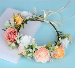 Zdjęcie Wianek opaska wianuszek kwiaty  BOHO W99 - Lipno