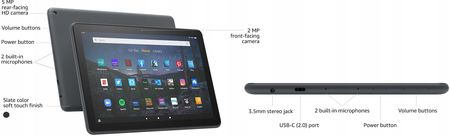 Amazon Fire HD 10 64GB ブラック Tablet Amazon Fire HD 10 10,1 3/64GB czarny (B08F6KC9YG
