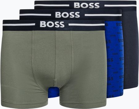 Bokserki męskie Hugo Boss Trunk Bold Design 3 pary niebieskie/czarne/zielone 50490027-466 