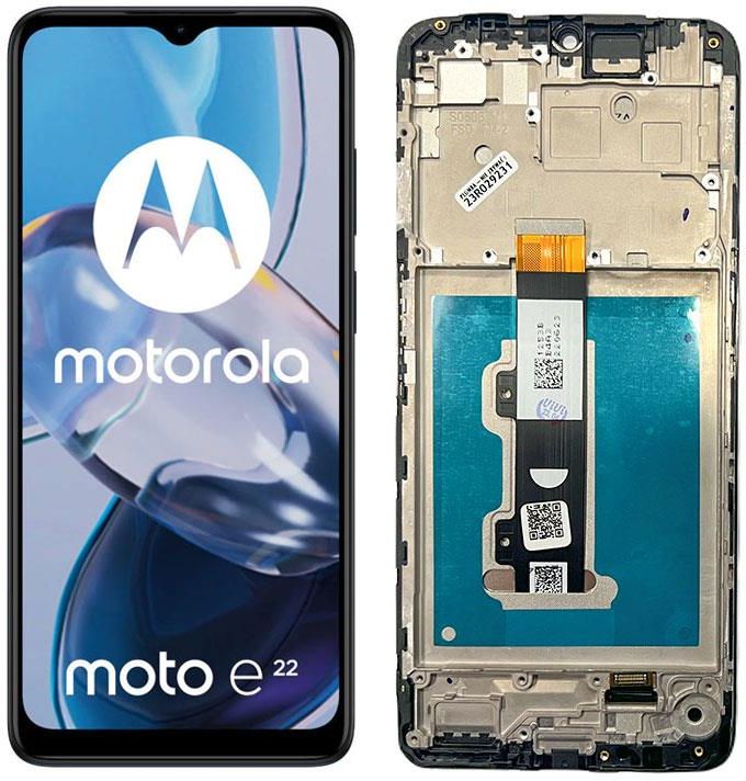 Écran Tactile Complet Pour Motorola Moto E22 / E22i - Noir, Neuf Sous Emballage