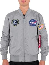 Kurtka Dwustronna Alpha Industries MA-1 TT NASA Reversible II 186101 31 - Srebrna