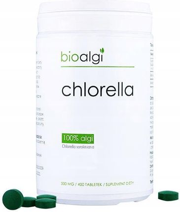 Chlorella tabletki (400 tabletek) bioalgi