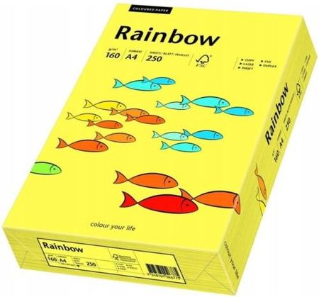 Rainbow Papier Ksero A4 160G R16 Żółty 250Ark 88042351