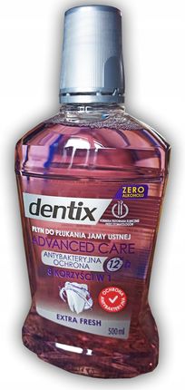 Dentix Płyn Do Płukania Jamy Ustnej 0% Alk. 500 ml