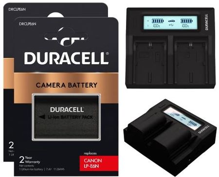 2x Bateria Duracell LP-E6N Canon IXUS 800IS 850IS [2000 mAh] + ładowarka