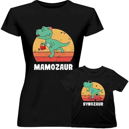Komplet dla mamy i syna - Mamozaur i Synozaur - koszulki z nadrukiem