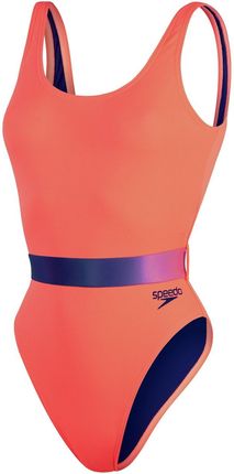 Damski Strój kąpielowy Speedo Belted Deep U-BK 1Pc AF 8-00307415485 – Pomarańczowy