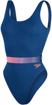 Damski Strój kąpielowy Speedo Belted Deep U-BK 1Pc AF 8-00307415498 – Niebieski