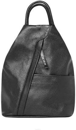 Skórzany plecak damski miejski (Czarny, Uniwersalny)