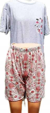 Piżama z Bawełny Komplet Koszulka Spodenki r.XL