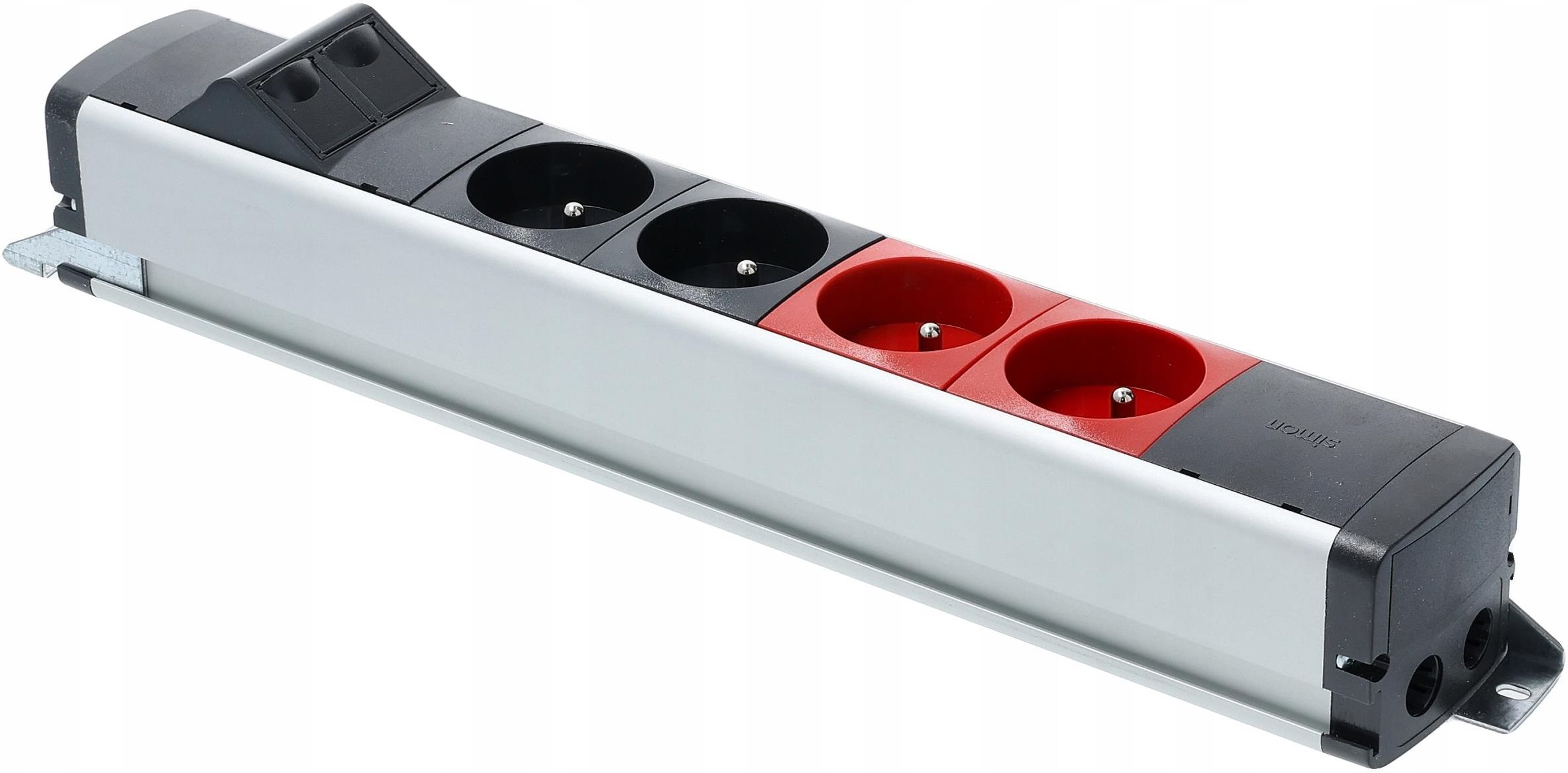 Simon Rj45 Rack Listwa zasilająca Simon 480 Listwa zasilająca 4xGN 2x RJ45 czarna ...