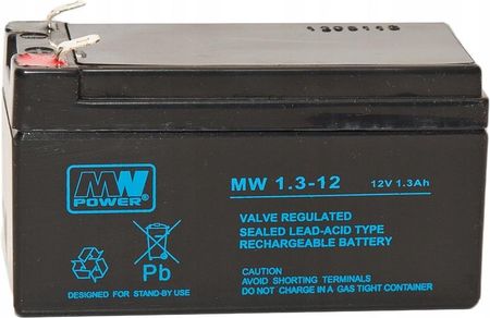 Mw Power Akumulator Bateria Agm 1.3 Ah 12 V 1,3-12 (MW1312)