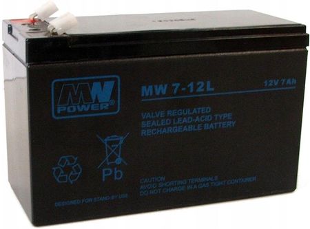 Mw Power Akumulator Agm 7-12L 12V 7Ah F2 (MW712L)