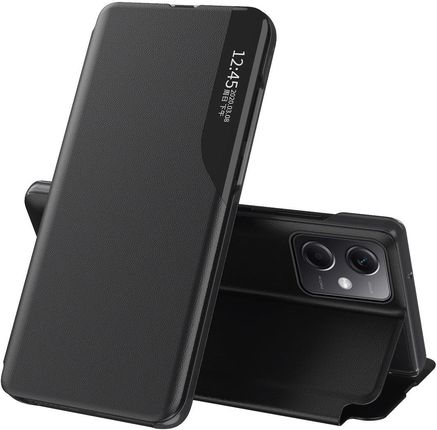 Hurtel Eco Leather View Case Etui Do Xiaomi Redmi Note 12 5G / Poco X5 5G Z Klapką Podstawka Czarne
