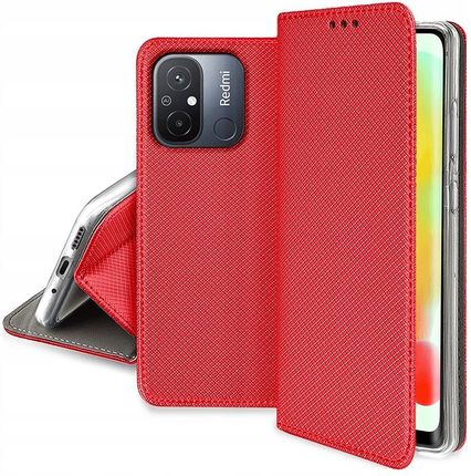 Hammer Etui Zamykane Do Xiaomi Redmi 12C Czerwone +Szkło