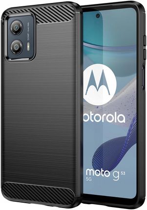 Bez Marki Carbon Case Etui Motorola Moto G53 Elastyczny Sili