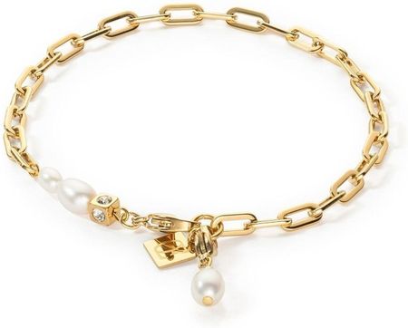 Coeur De Lion Złota bransoletka damska z perłami słodkowodnymi 1112301416