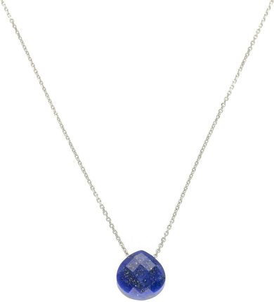 Diament Srebrny naszyjnik damski z kamieniem naturalnym Lapis Lazuli