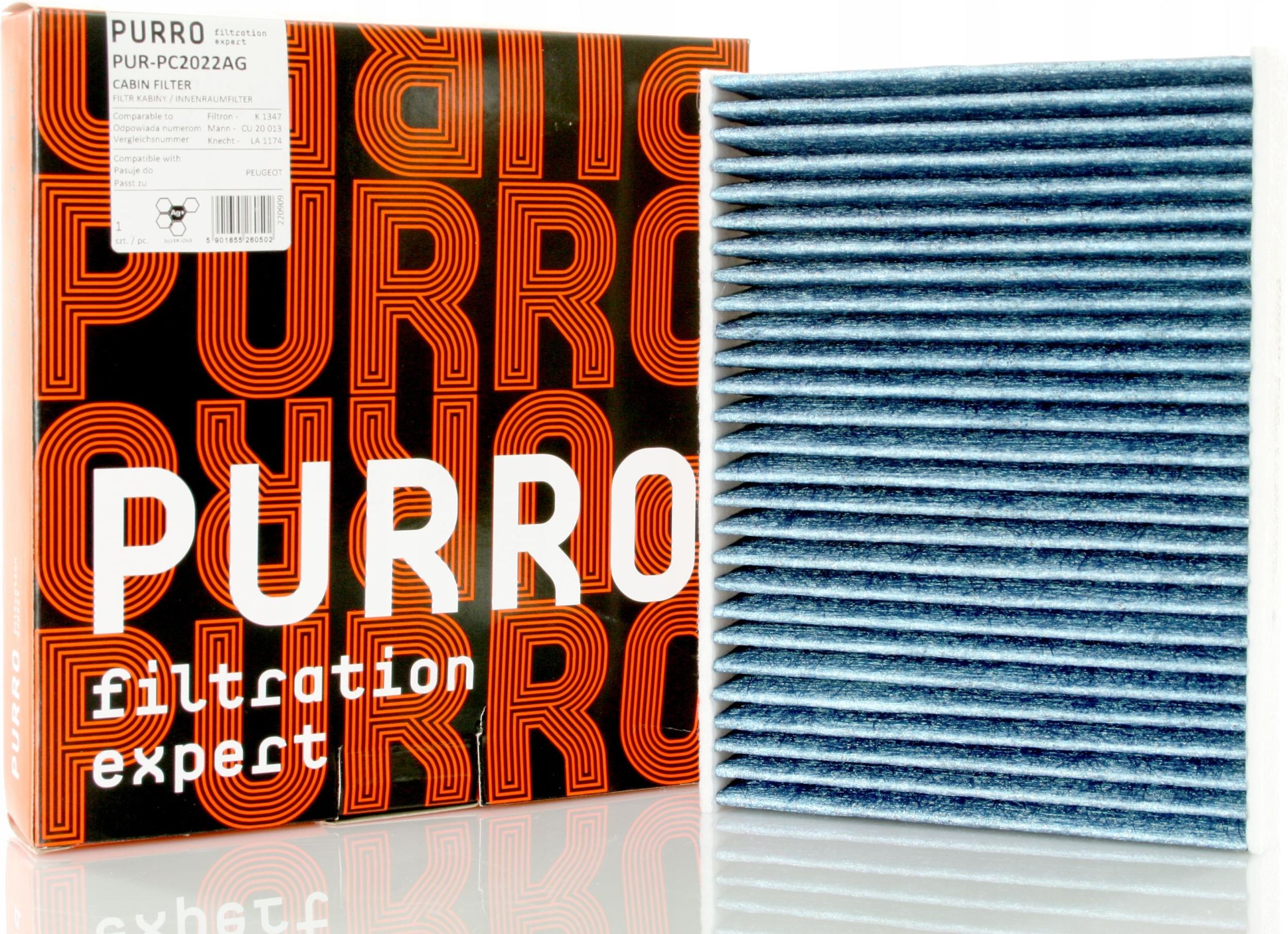 Filtr kabinowy Purro Filtr Kabinowy Z Jonami Srebra C1 Aygo 108