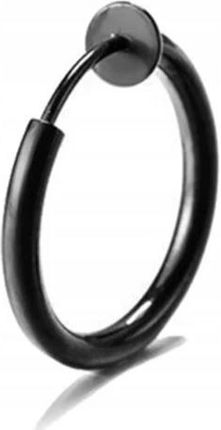 Fake piercing sztuczny kolczyk do nosa kolor czarny 10 mm