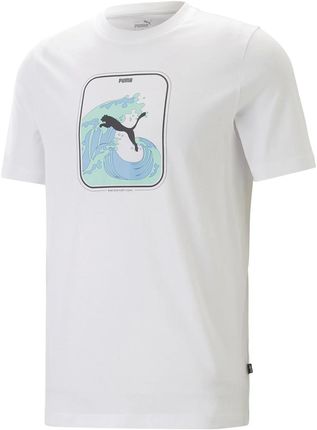 Męska Koszulka z krótkim rękawem Puma Graphics Wave Tee 67448302 – Biały