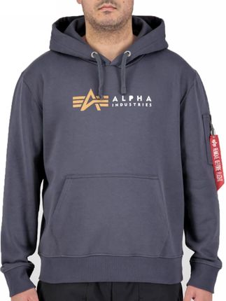 Bluza z kapturem Alpha Industries Alpha Label 118331 136 - Grafitowa