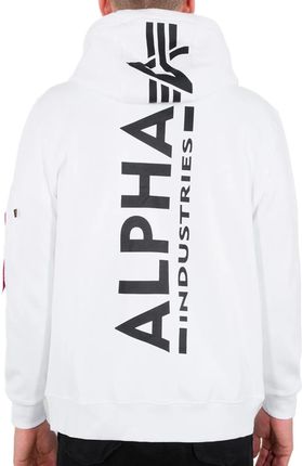 Bluza rozpinana z kapturem Alpha Industries Back Print 128342 09 - Biała