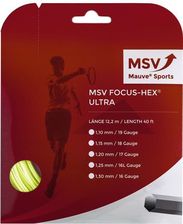 MSV Focus Hex Tennissaite | 1,27mm Schwarz | Sechseck-Profil Für Maximal Spin