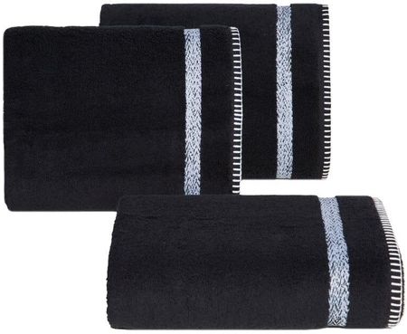 Eurofirany Ręcznik Kąpielowy Viera 70X140Cm Czarny 394331