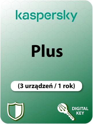 Kaspersky Plus (EU) (3 urządzeń / 1 rok) (Cyfrowy klucz licencyjny)