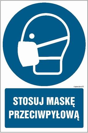 Libres Polska Sp Gl018 Stosuj Maskę Przeciwpyłową (15x22,5 Cm, Kn Folia Podłogowa)