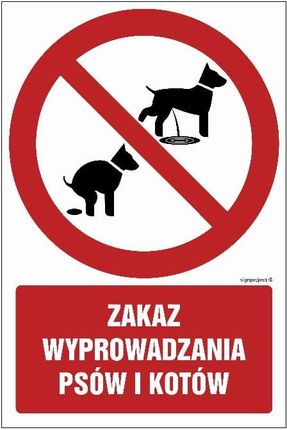 Libres Polska Sp Gc073 Zakaz Wprowadzania Psów I Kotów (50x75 Cm, Ts Płyta Td Foto.)