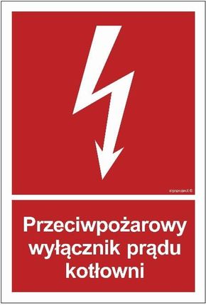 Libres Polska Sp Bb024 Przeciwpożarowy Wyłącznik Prądu Kotłowni (20x29,6 Cm, Ts Płyta Td Foto.)