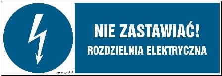 Libres Polska Sp Hf021 Nie Zastawiać! Rozdzielnia Elektryczna (15x5 Cm, Pn Płyta 1Mm)