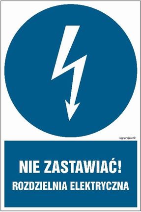 Libres Polska Sp He021 Nie Zastawiać Rozdzielnia Elektryczna (50x75 Cm, Pn Płyta 1Mm)