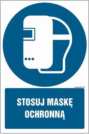 Libres Polska Sp Gl047 Stosuj Maskę Ochronną (35x52,5 Cm, Pn Płyta 1Mm)