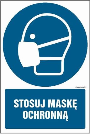 Libres Polska Sp Gl053 Stosuj Maskę Ochronną (15x22,5 Cm, Kn Folia Podłogowa)