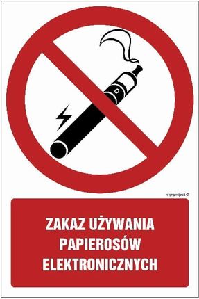 Libres Polska Sp Gc079 Zakaz Używania Papierosów Elektronicznych (25x37,5 Cm, Ks Folia Podłogowa Foto.)