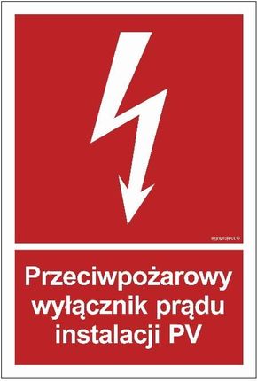 Libres Polska Sp Bc145 Przeciwpożarowy Wyłącznik Prądu Instalacji Pv (20x29,6 Cm, Pn Płyta 1Mm)