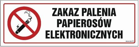 Libres Polska Sp Nc090 Zakaz Palenia Papierosów Elektronicznych (60x20 Cm, Pn Płyta 1Mm)