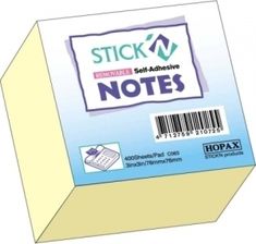 Zdjęcie Corex Notes samoprzylepny kostka 76x76mm 400 karteczek żółty PASTEL (21072) - Błonie