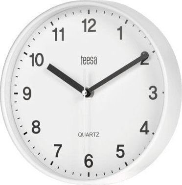 Horloge Murale Teesa 60 Cm Noir - Cadran Aluminium, Chiffres Romains - Mouvement à Quartz, Pile AA - Design Sobre Et Moderne