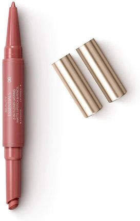 Kiko Milano Beauty Essentials 2-In-1 Long Lasting Matte Lipstick & Pencil Matowa Pomadka I Kredka O Trwałości Do 8H 06 Red&Powerful 0.9G